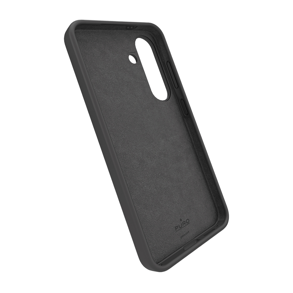 Puro Icon silikoninis dėklas Samsung Galaxy S25+ – juodas