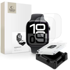 Apsauginė plėvelė Tech-Protect Supreme Set+ Apple Watch 10 / 11 (46 mm), 2 vnt., skaidri