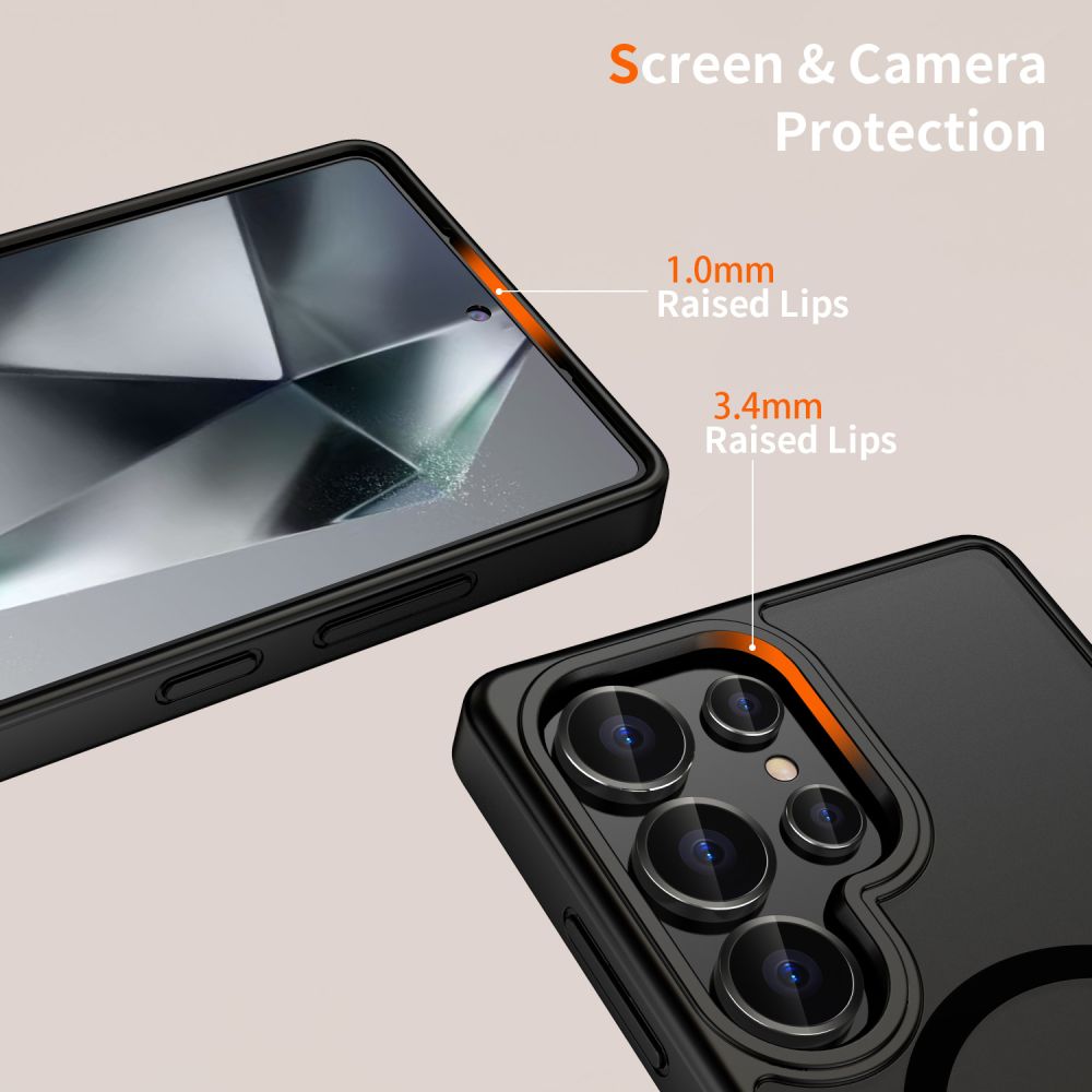 Dėklas Tech-Protect MagMat MagSafe Galaxy S25 Ultra, matinis juodas
