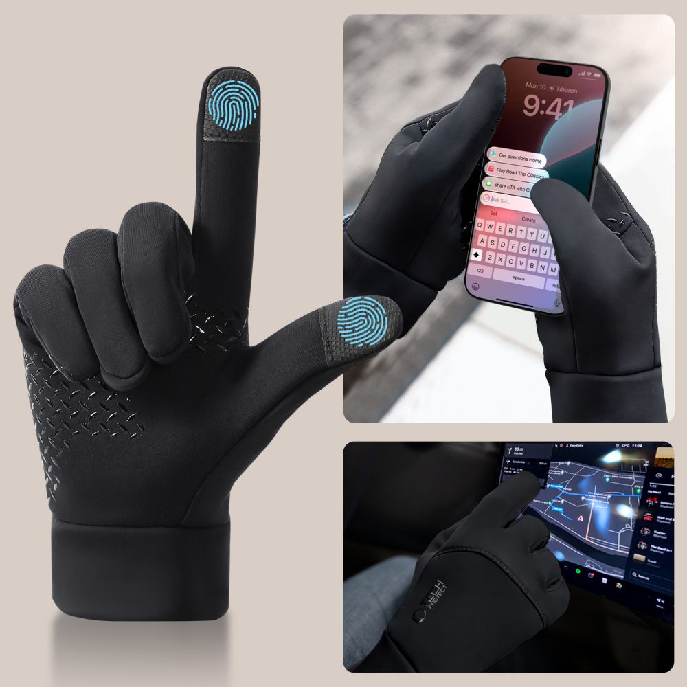 Pirštinės Tech-Protect WG01 Winter, M dydžio, juodos