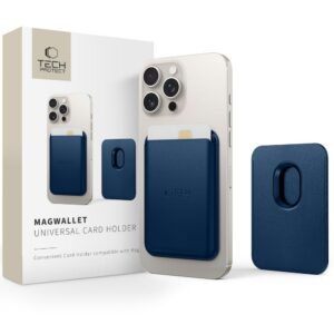 Piniginė Tech-Protect CH01 MagWallet MagSafe kortelėms, tamsiai mėlyna