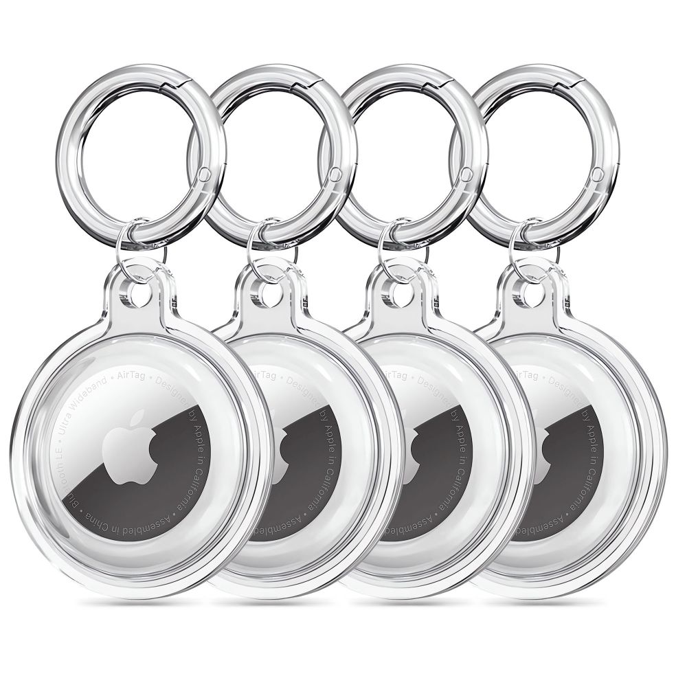 Dėklas Tech-Protect Icon Apple AirTag 1/2, 4 vnt., skaidrus