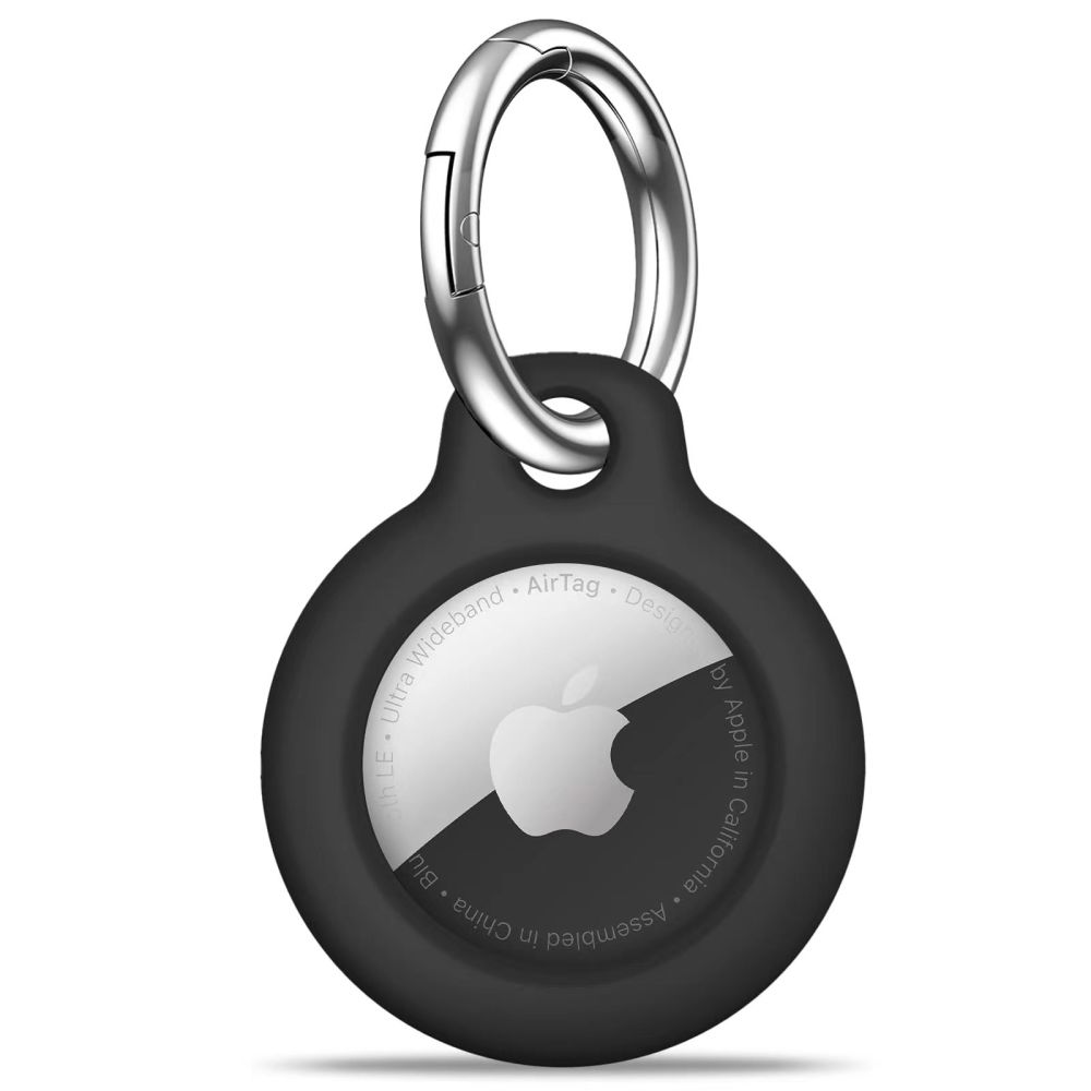 Dėklas Tech-Protect Rough Apple AirTag 1/2, juodas, 2 vnt.