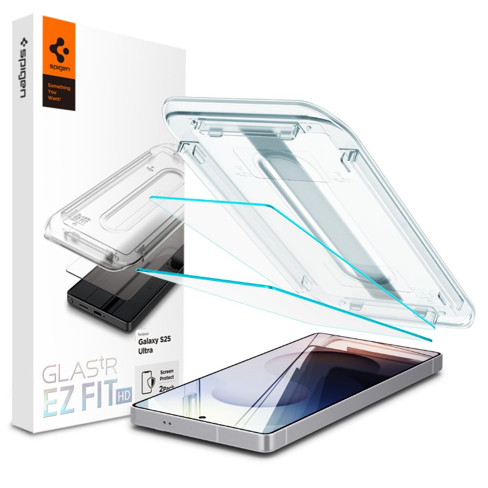 Apsauginis stiklas Spigen Glas.tR EZ Fit HD Galaxy S25 Ultra, 2 vnt., skaidrus