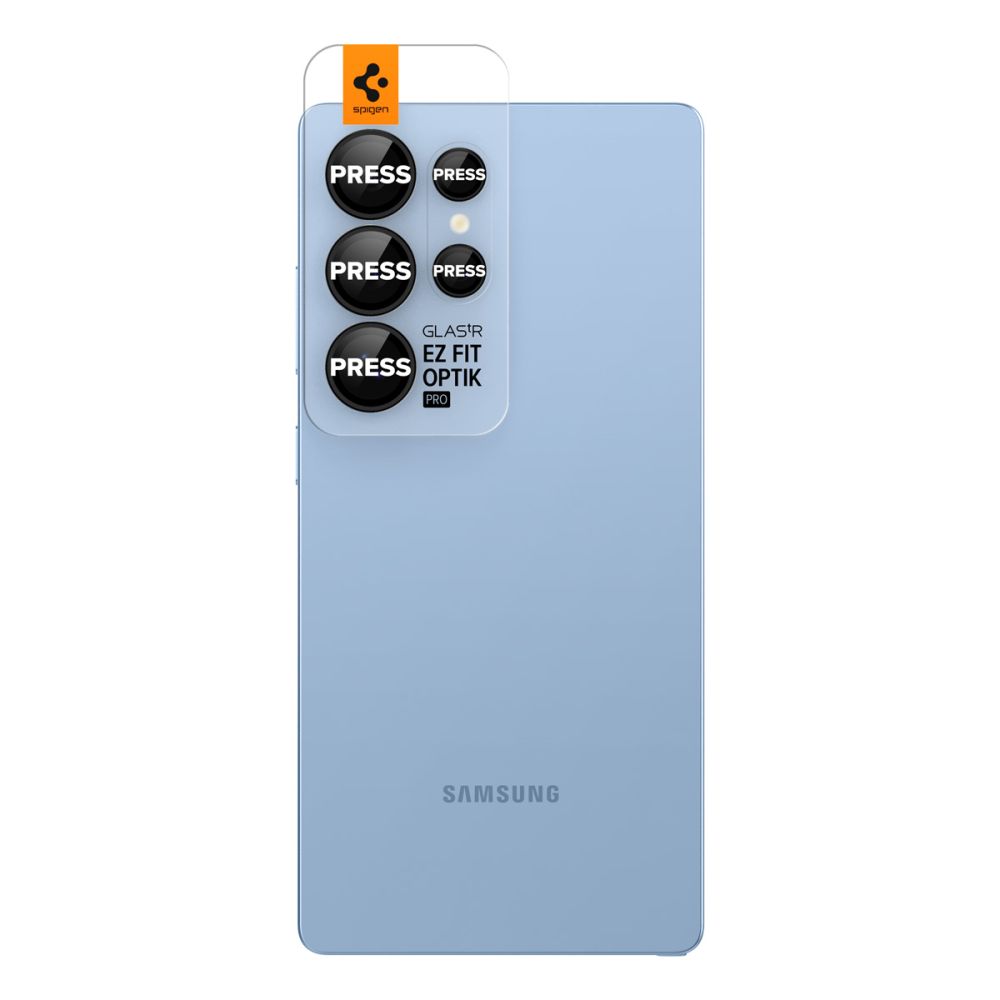 Kameros apsauginis stiklas Spigen Optik Pro HD EZ Fit Galaxy S25 Ultra, 2 vnt., juodas