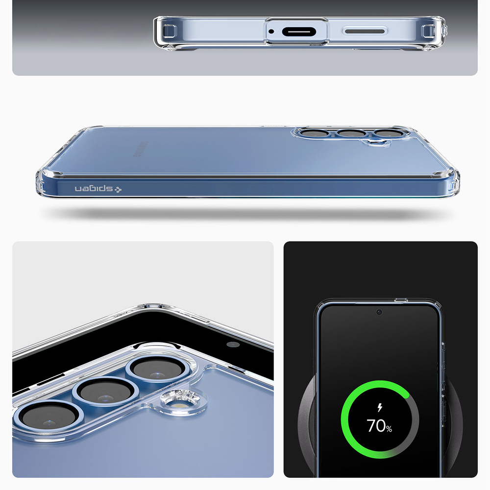 Dėklas Spigen Ultra Hybrid Galaxy S25, skaidrus