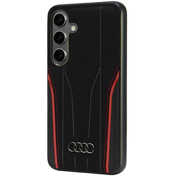 Audi odinis MagSafe dėklas Samsung Galaxy S24 – juodas/raudonas
