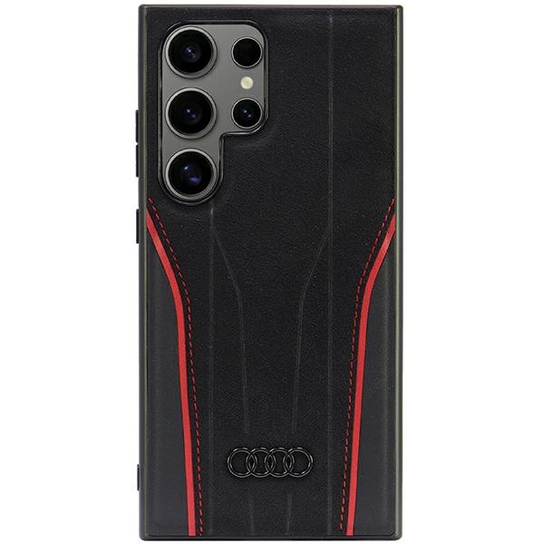 Audi odinis MagSafe dėklas S24 Ultra – juodai raudonas