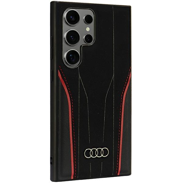 Audi odinis MagSafe dėklas S24 Ultra – juodai raudonas