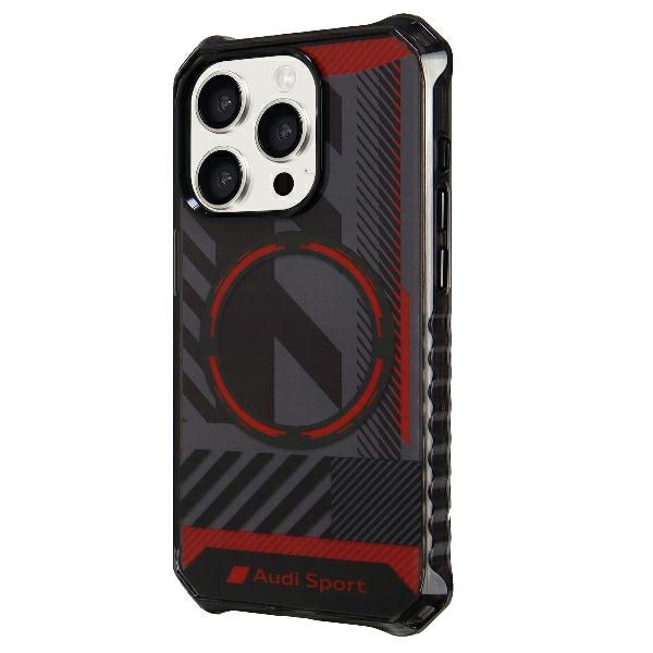 Audi MagSafe dėklas iPhone 15 Pro Max – juodas