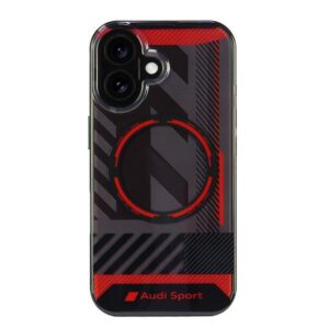 Audi MagSafe dėklas iPhone 16 6.1 – juodas