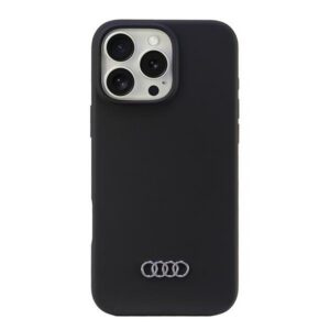 Audi silikoninis dėklas iPhone 16 Pro Max – juodas