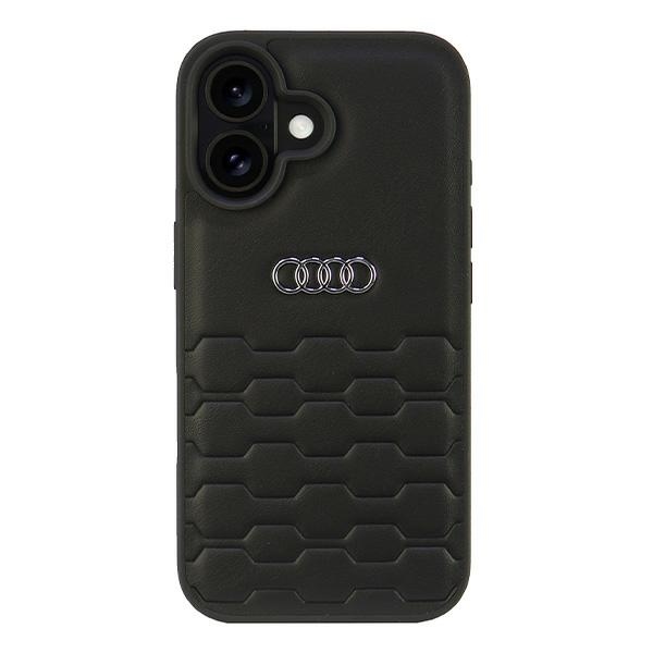 Audi Synthetic Leather dėklas iPhone 16 – juodas