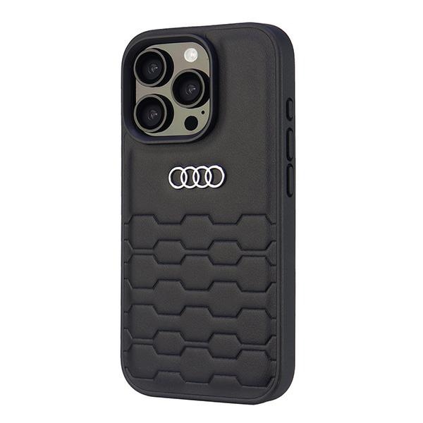 Audi Synthetic Leather dėklas iPhone 16 Pro – juodas
