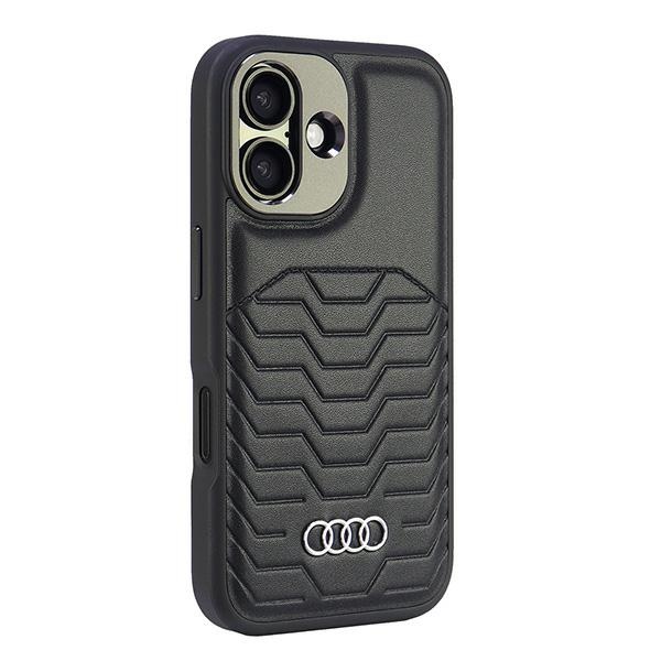 Audi MagSafe dėklas iPhone 16 6.1 – juodas, eko oda