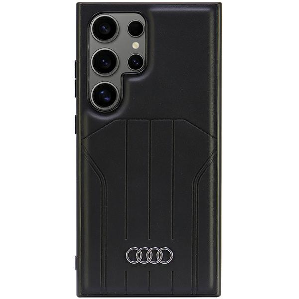 Audi sintetinės odos MagSafe dėklas Galaxy S24 Ultra – juodas