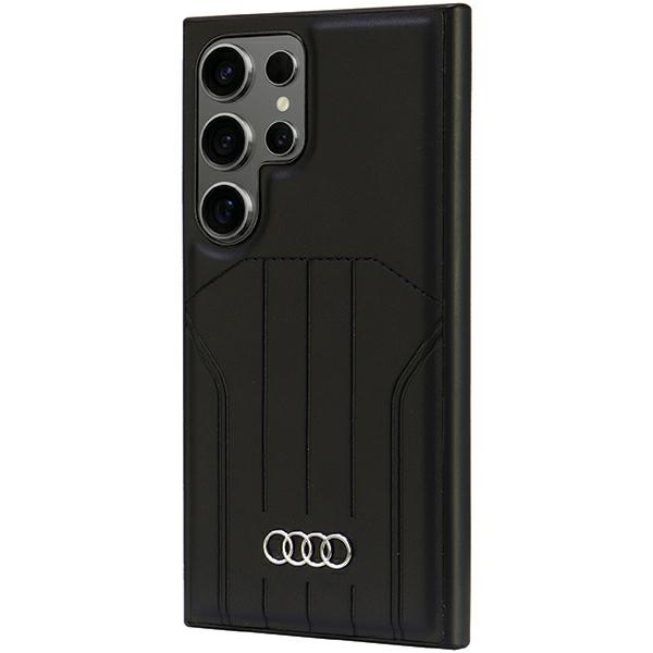 Audi sintetinės odos MagSafe dėklas Galaxy S24 Ultra – juodas