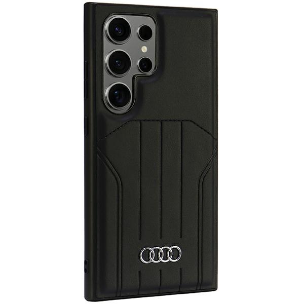 Audi sintetinės odos MagSafe dėklas Galaxy S24 Ultra – juodas