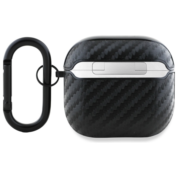 BMW AirPods 4 dėklas – juodas PU Carbon M Collection
