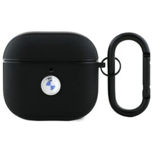 BMW dėklas AirPods 4 – natūrali oda, juodas