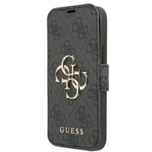 Guess atverčiamas dėklas iPhone 13 Pro Max – pilkas