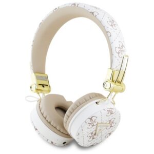 Guess Bluetooth ENC GUBH70E4PTMH ant ausinių baltos 4G trikampio apvalios formos ausinės