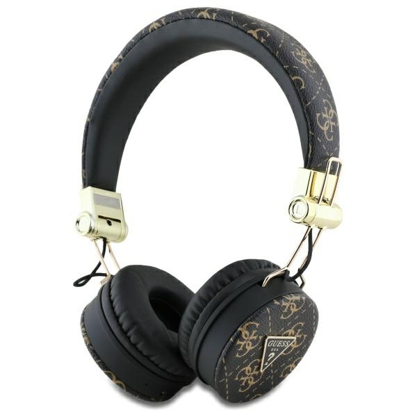 Guess Bluetooth ENC GUBH70E4PTMK ausinės juodos/juodos 4G trikampio apvalios formos