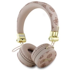 Guess Bluetooth ENC GUBH70EPOSMW Rudos/Brown Peony Script apvalios formos ausinės
