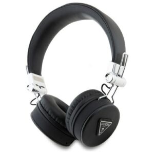 Guess Bluetooth ENC GUBH70PGTSPSK ant ausinės juodos/juodos grūdėtos klasikinės apvalios formos
