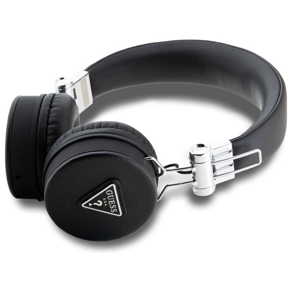 Guess Bluetooth ENC GUBH70PGTSPSK ant ausinės juodos/juodos grūdėtos klasikinės apvalios formos