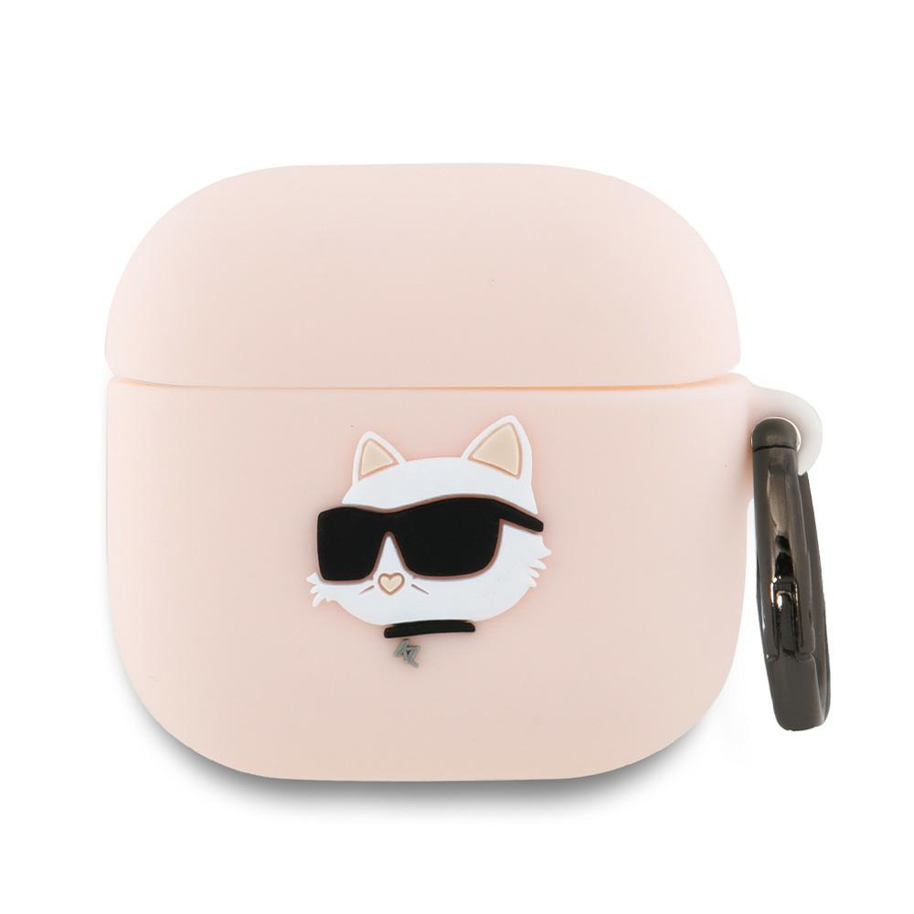 Karl Lagerfeld silikoninis dėklas AirPods 4 – rožinis