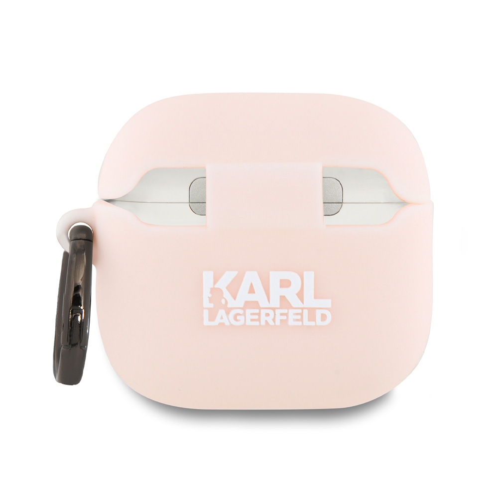 Karl Lagerfeld silikoninis dėklas AirPods 4 – rožinis