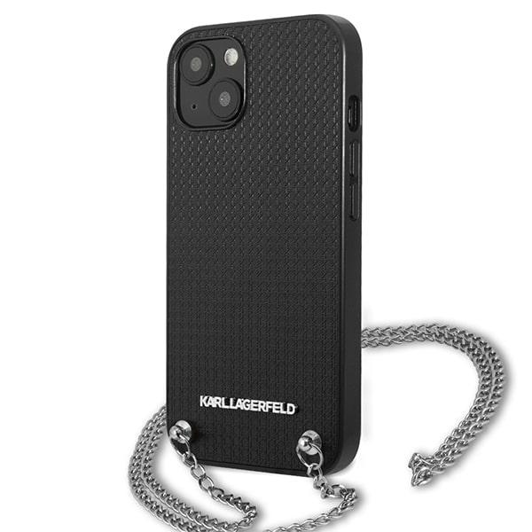 Karl Lagerfeld odinis dėklas iPhone 13/14/15 – juodas