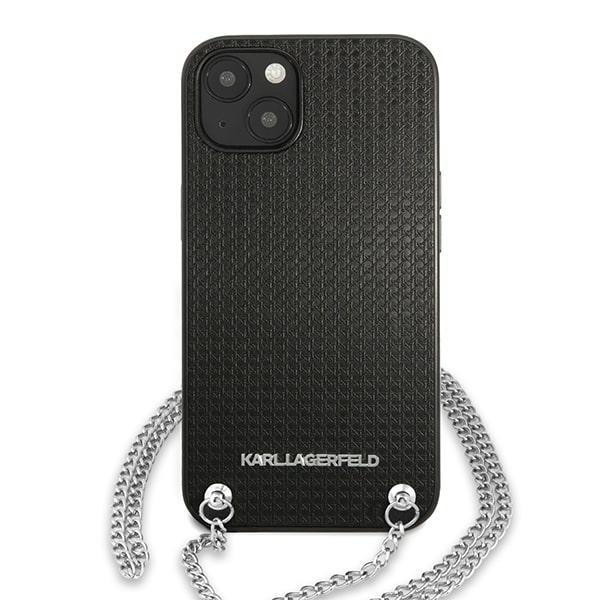 Karl Lagerfeld odinis dėklas iPhone 13/14/15 – juodas