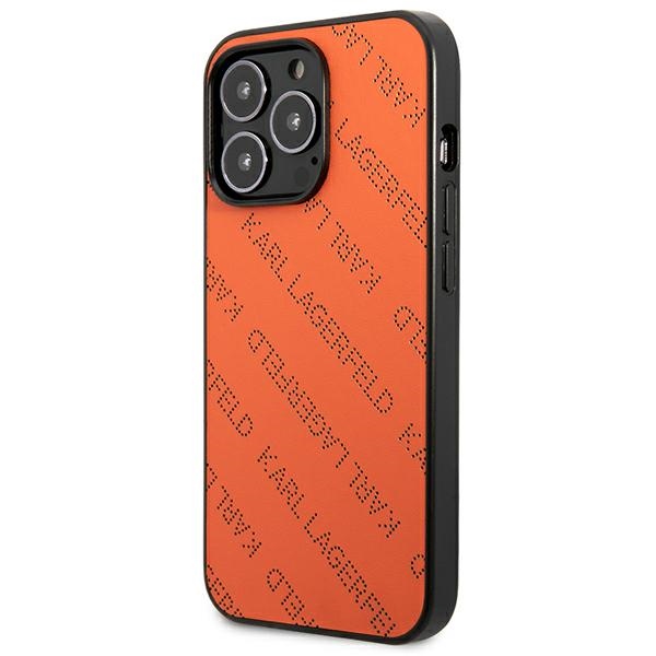 Karl Lagerfeld dėklas iPhone 13 Pro Max – oranžinis