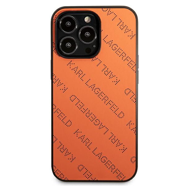 Karl Lagerfeld dėklas iPhone 13 Pro Max – oranžinis