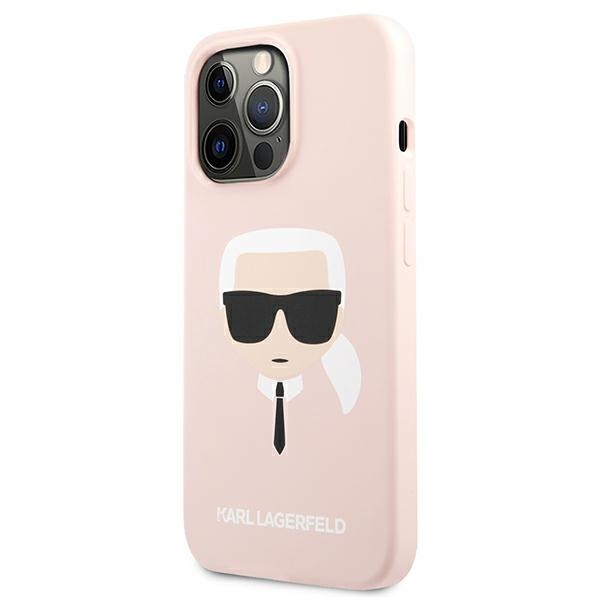 Karl Lagerfeld silikoninis dėklas iPhone 13 Pro Max – rožinis