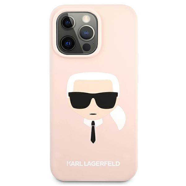 Karl Lagerfeld silikoninis dėklas iPhone 13 Pro Max – rožinis
