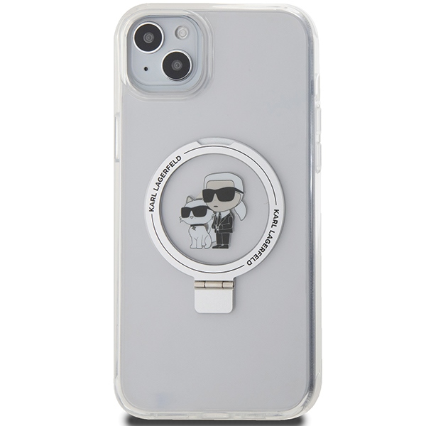 Karl Lagerfeld MagSafe dėklas iPhone 15 Plus/14 Plus – baltas