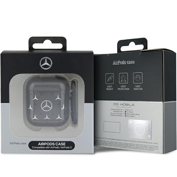 Mercedes‑Benz AirPods 1/2 dėklas – juodas, Large Star