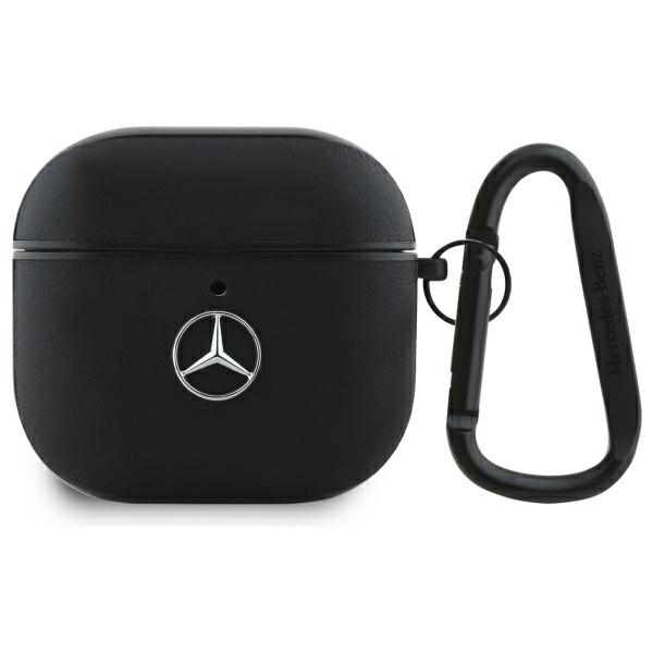 Mercedes odinis dėklas AirPods 4 – juodas su logotipu