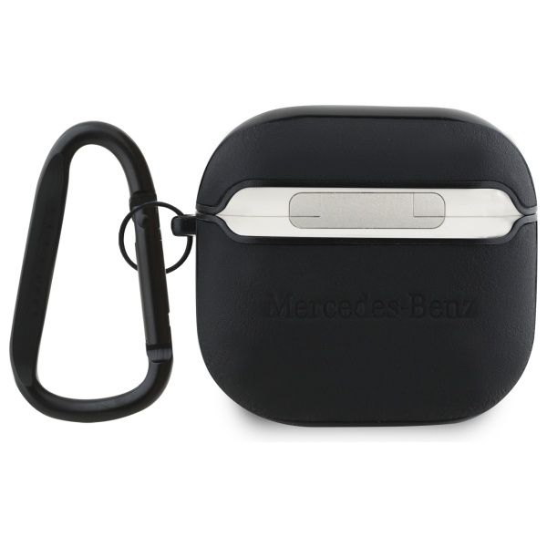 Mercedes odinis dėklas AirPods 4 – juodas su logotipu