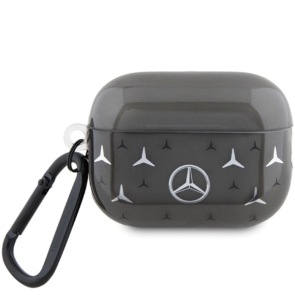 Mercedes‑Benz AirPods Pro 2 dėklas – juodas, Large Star Pattern