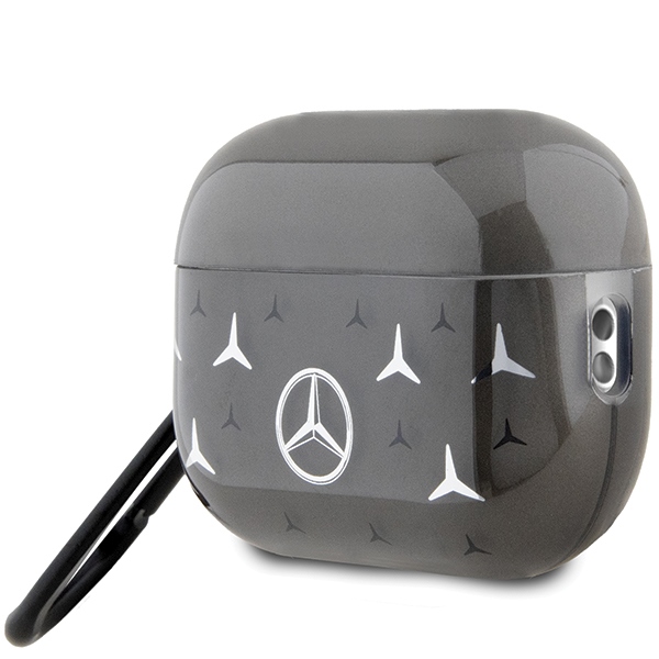 Mercedes‑Benz AirPods Pro 2 dėklas – juodas, Large Star Pattern
