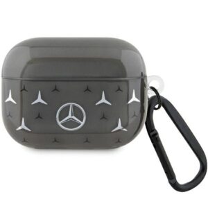 Mercedes-Benz dėklas AirPods Pro – juodas, žvaigždės raštas