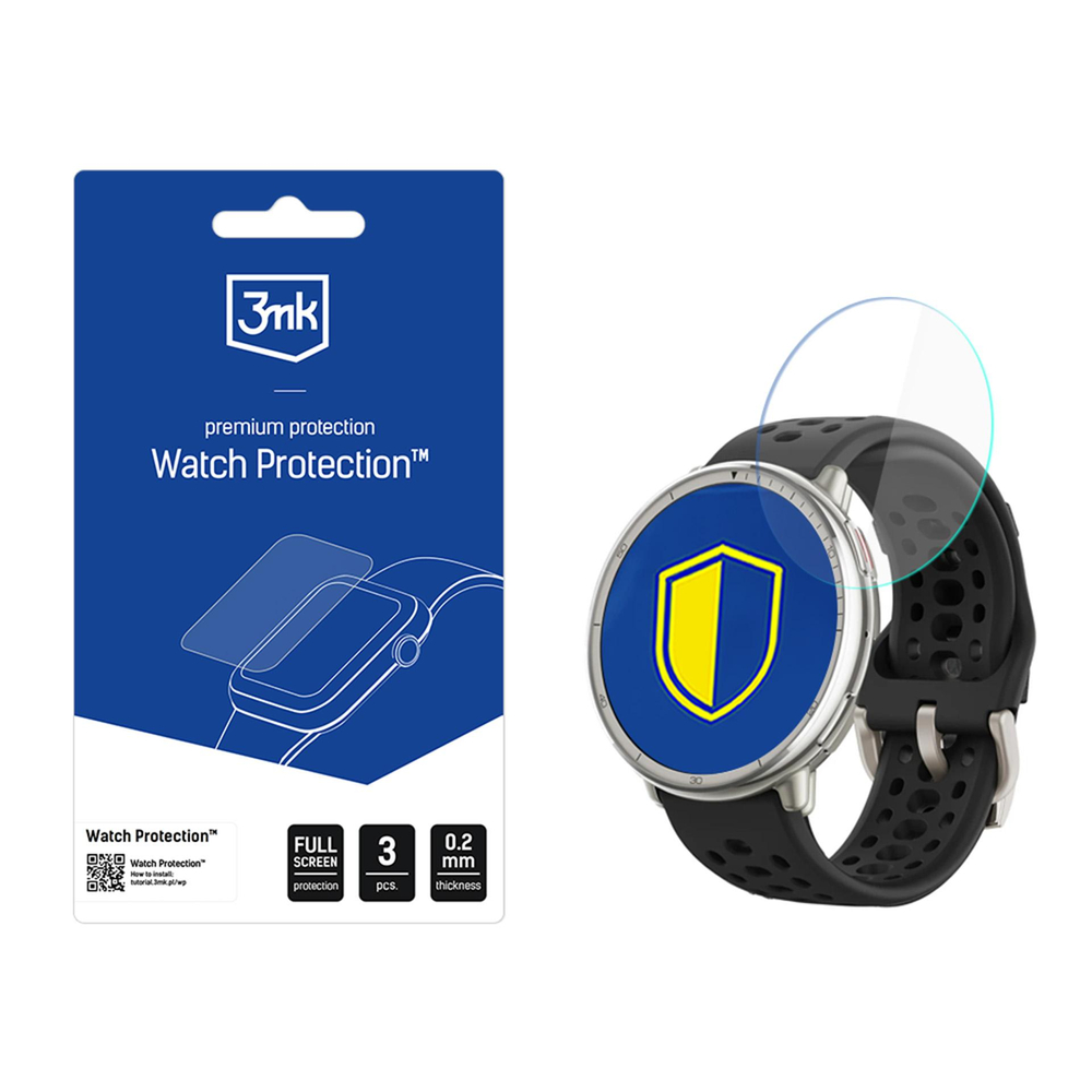 3mk Watch Protection ARC Smartwatch ekrano apsauginė plėvelė, skirta Amazfit Active 2