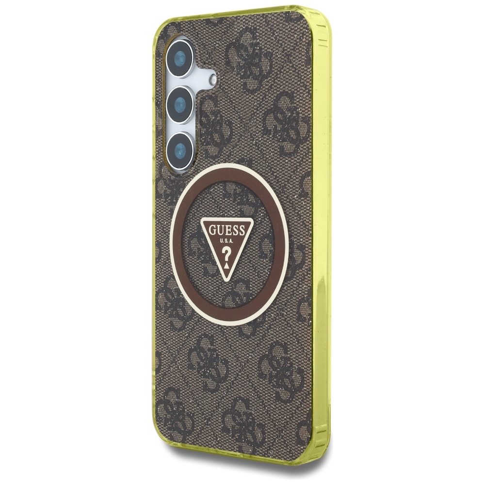Guess MagSafe dėklas Samsung Galaxy S25 – rudas