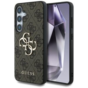 Guess Big 4G dėklas Samsung Galaxy S25+ – rudas