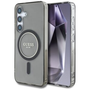 Guess MagSafe dėklas Samsung Galaxy S25 – juodas