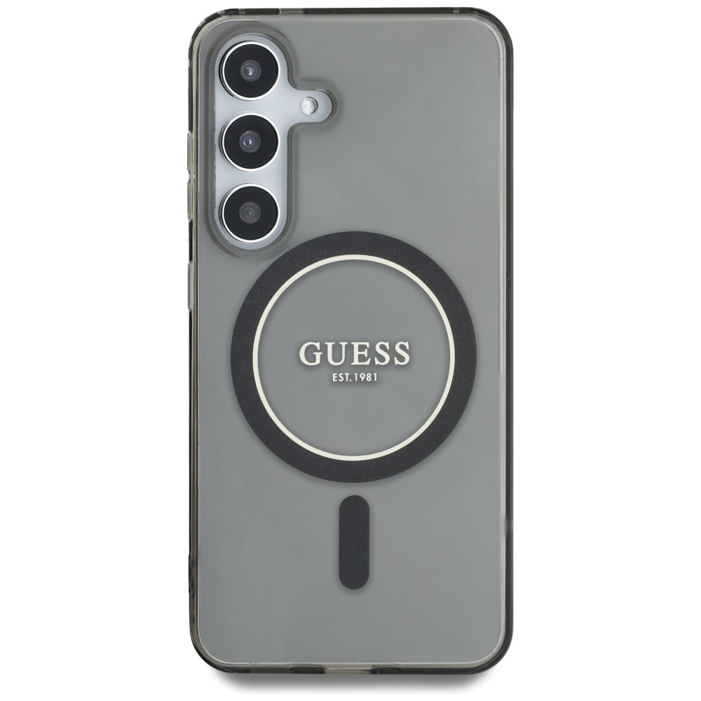 Guess MagSafe dėklas Samsung Galaxy S25 – juodas